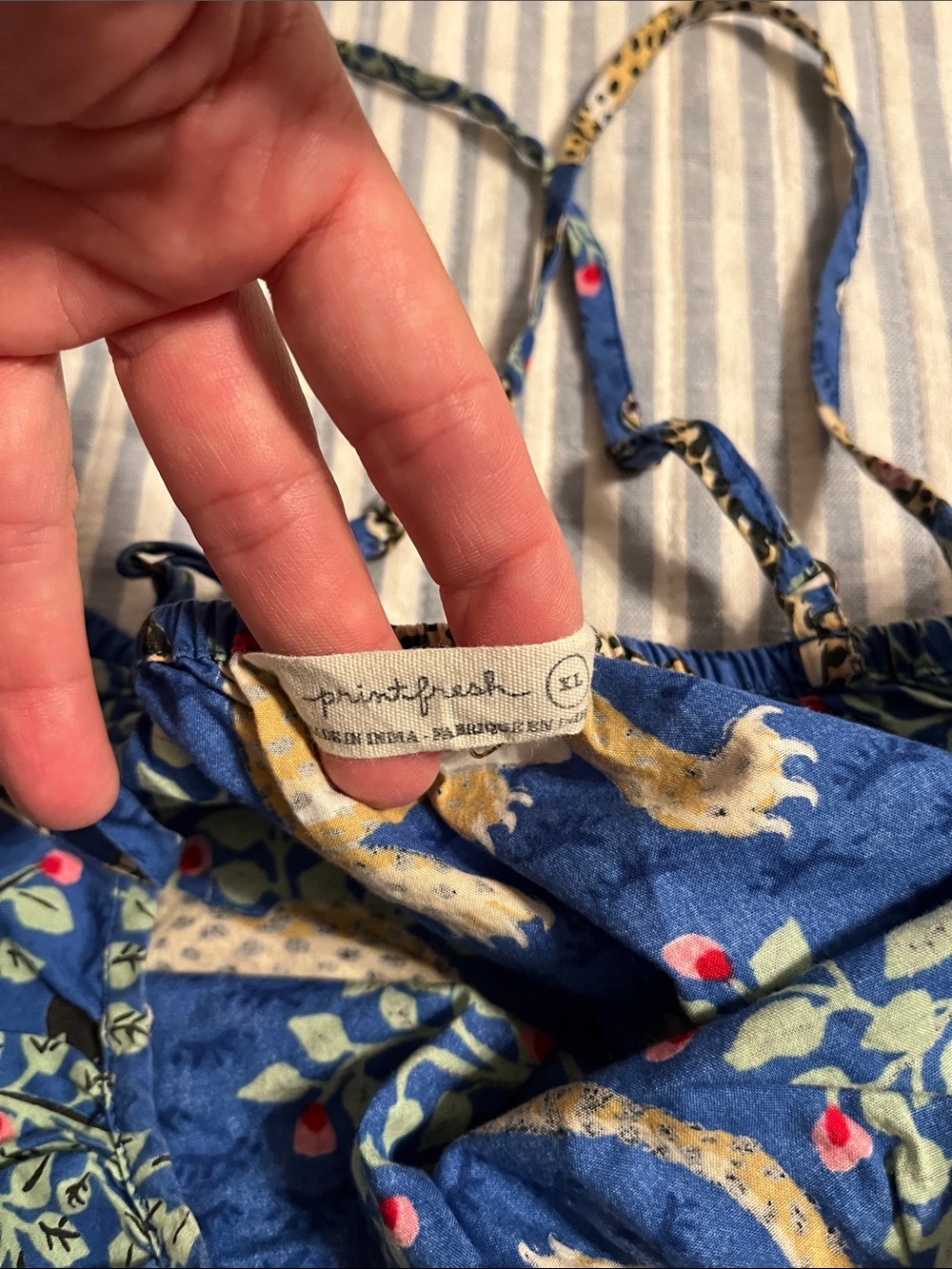 Printfresh Royal Blue Leopard & Floral Sleep Cami - Picture 4 of 9